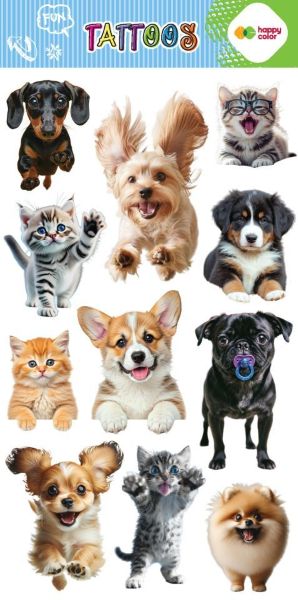 Tatuaże zmywalne BEST FRIENDS 100x200mm Happy Color HA 4261 1020-KA05 GDD